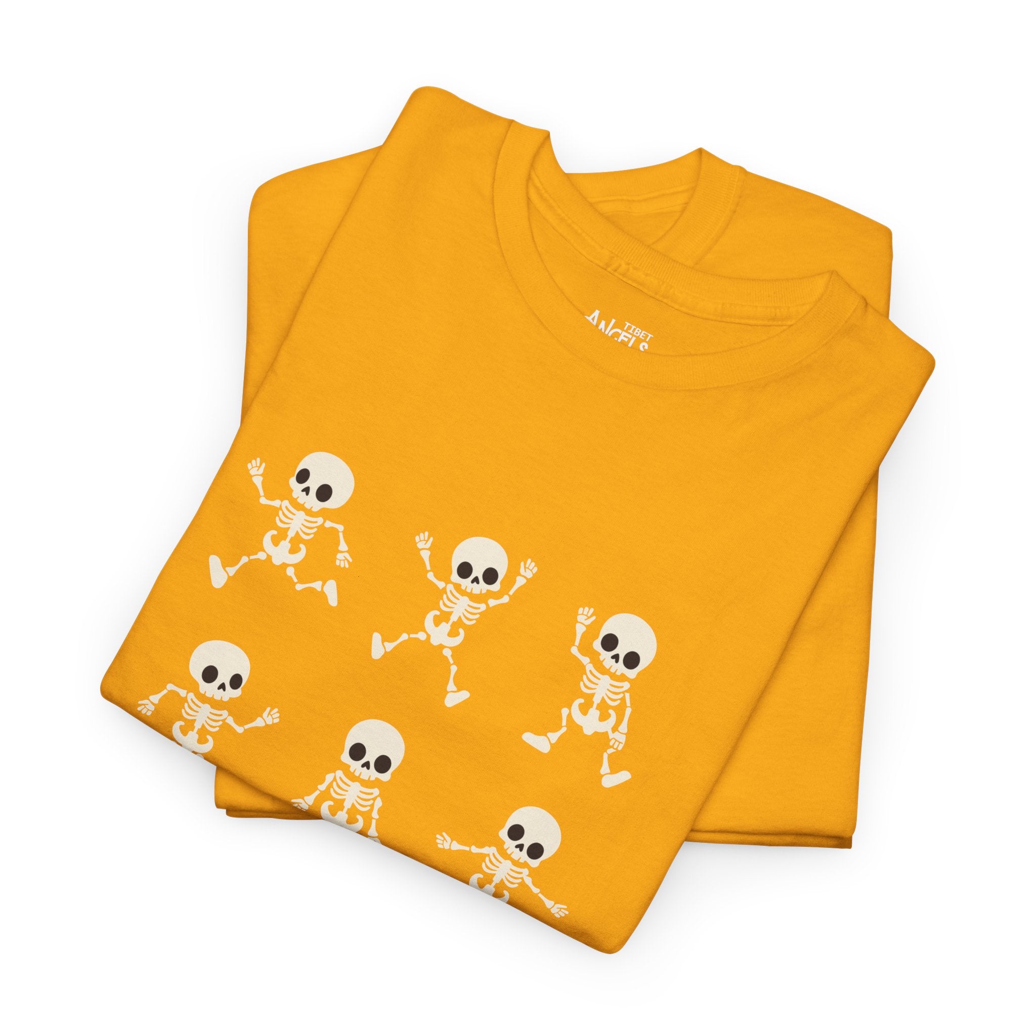 Skeleton Dance Tee — Cute Skull Dance Pattern T-Shirt