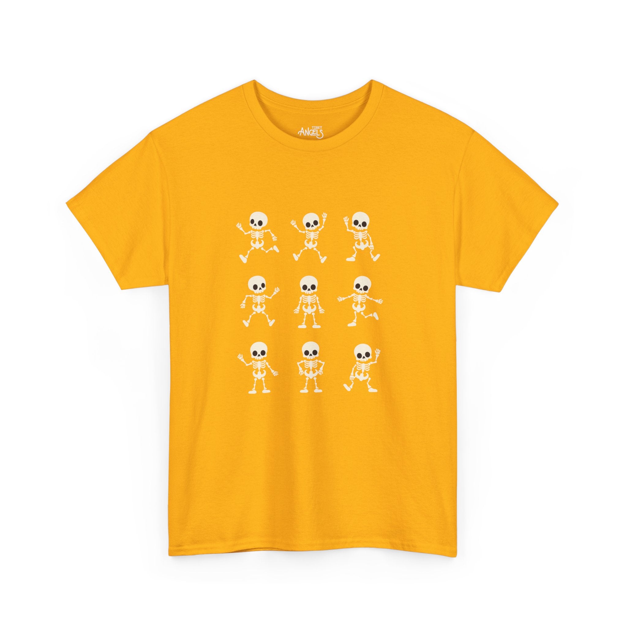 Skeleton Dance Tee — Cute Skull Dance Pattern T-Shirt