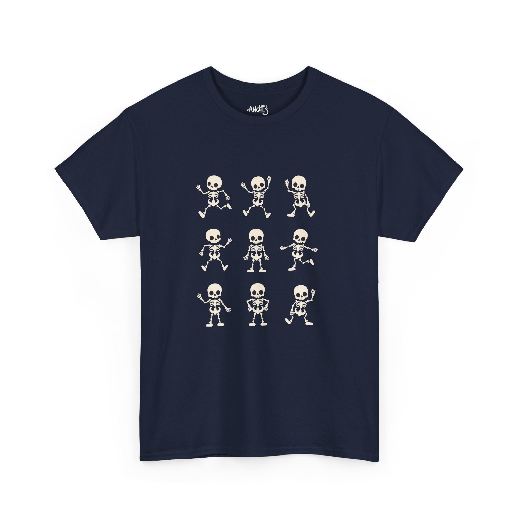 Skeleton Dance Tee — Cute Skull Dance Pattern T-Shirt