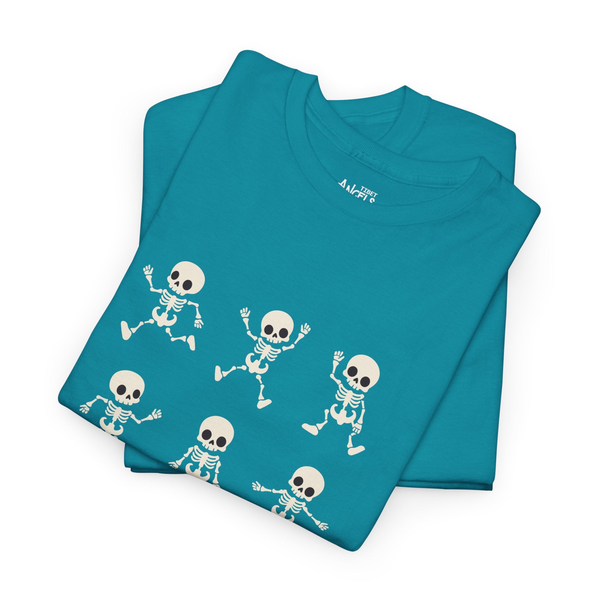 Skeleton Dance Tee — Cute Skull Dance Pattern T-Shirt