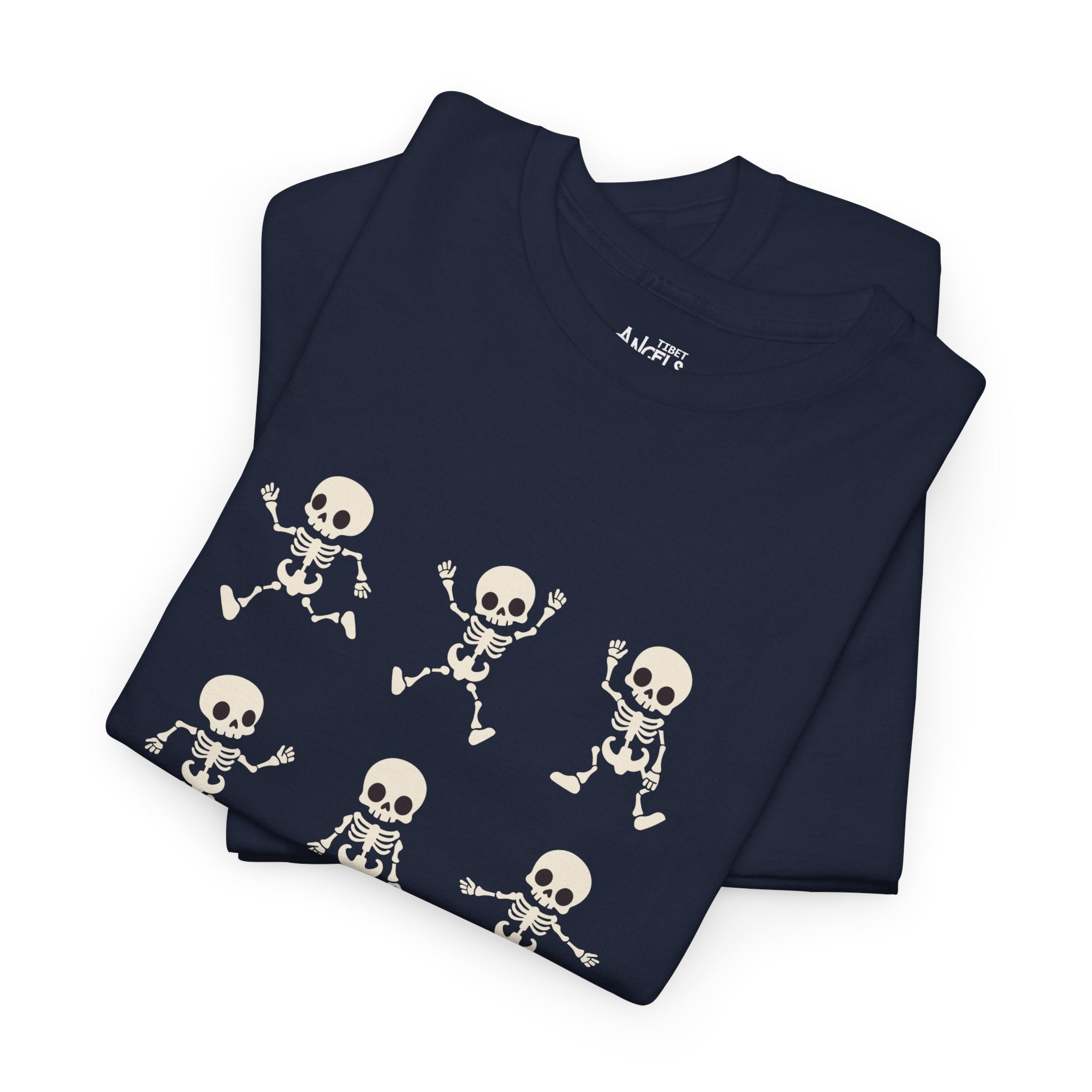 Skeleton Dance Tee — Cute Skull Dance Pattern T-Shirt