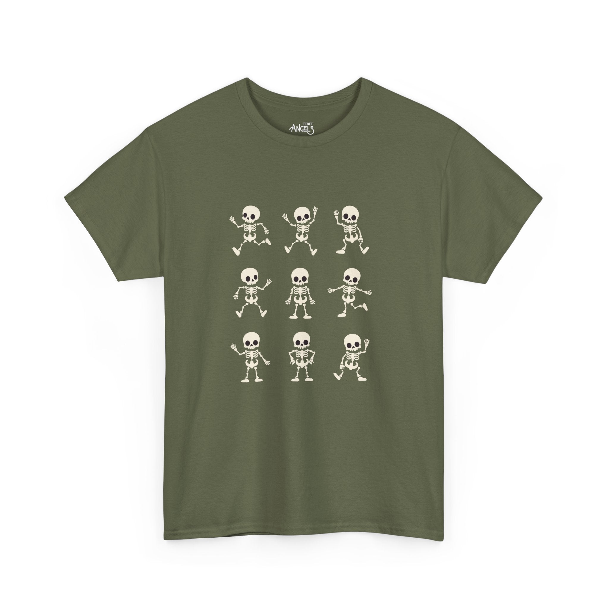 Skeleton Dance Tee — Cute Skull Dance Pattern T-Shirt