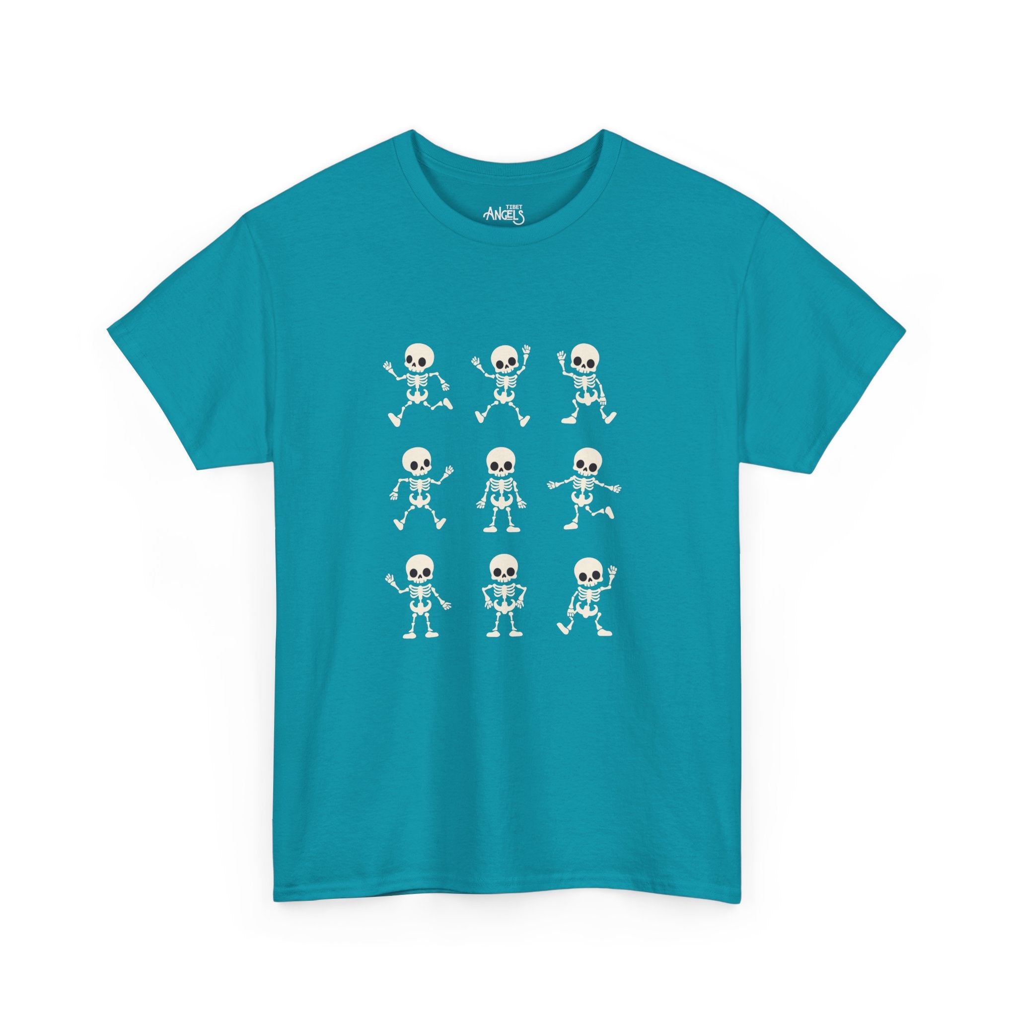 Skeleton Dance Tee — Cute Skull Dance Pattern T-Shirt