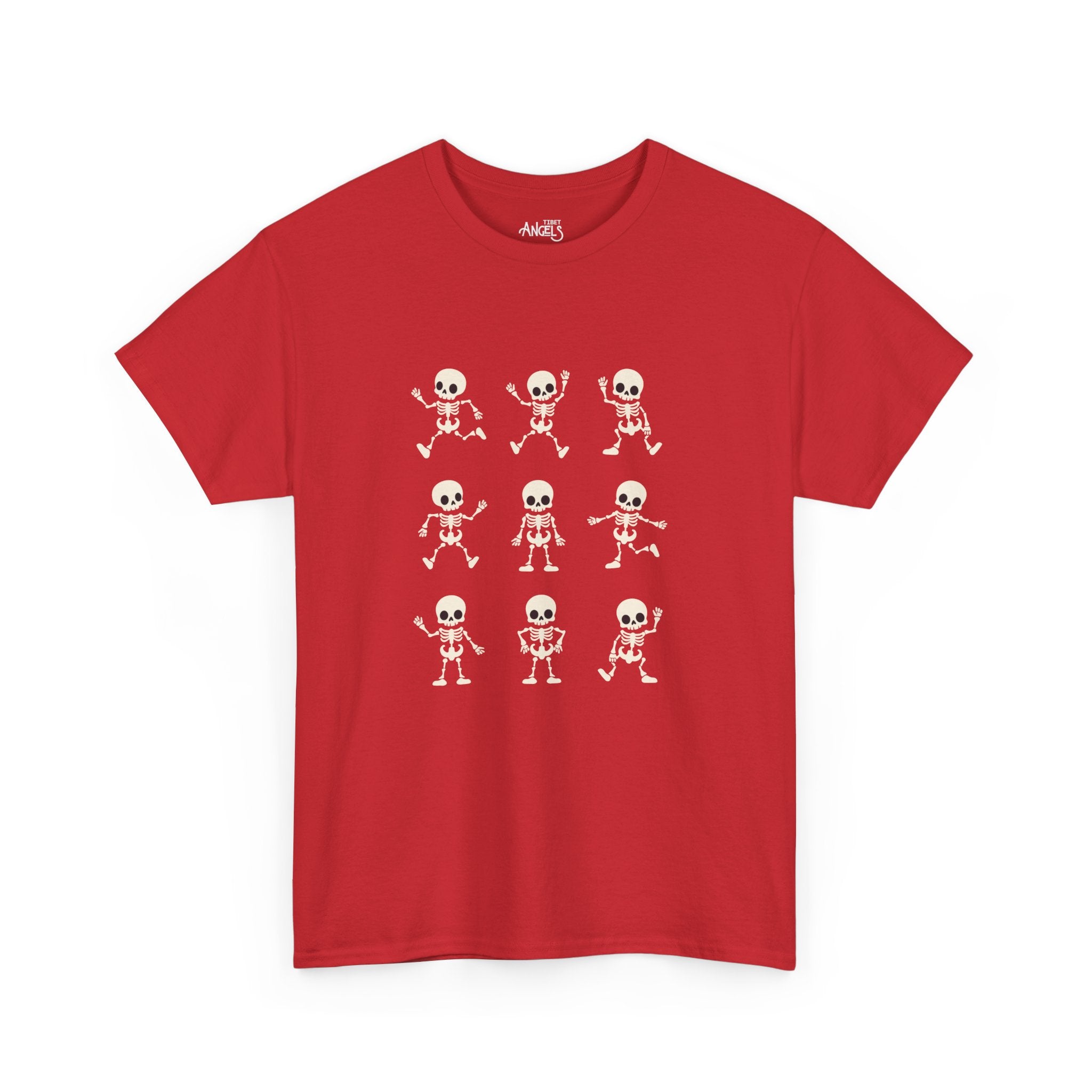 Skeleton Dance Tee — Cute Skull Dance Pattern T-Shirt