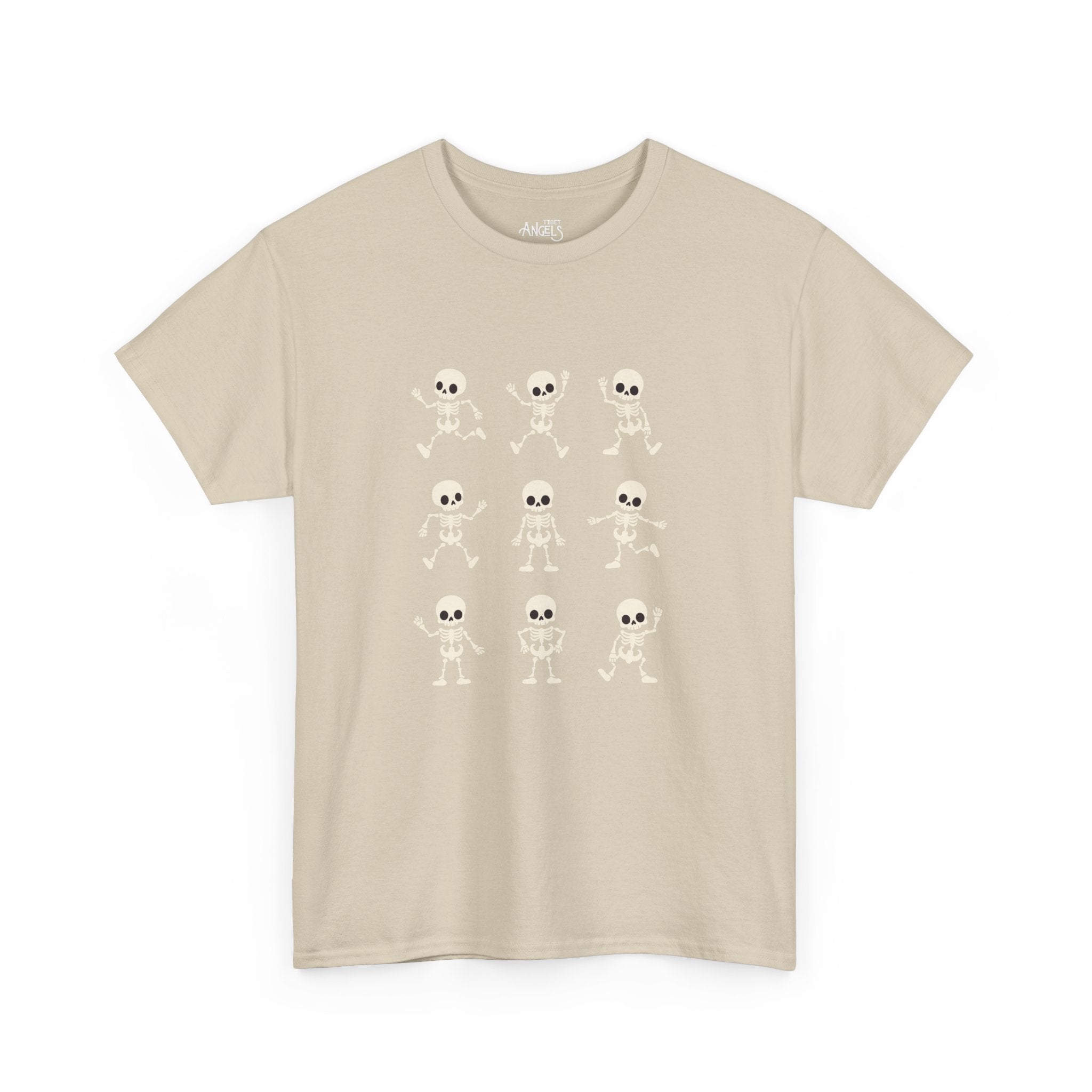 Skeleton Dance Tee — Cute Skull Dance Pattern T-Shirt