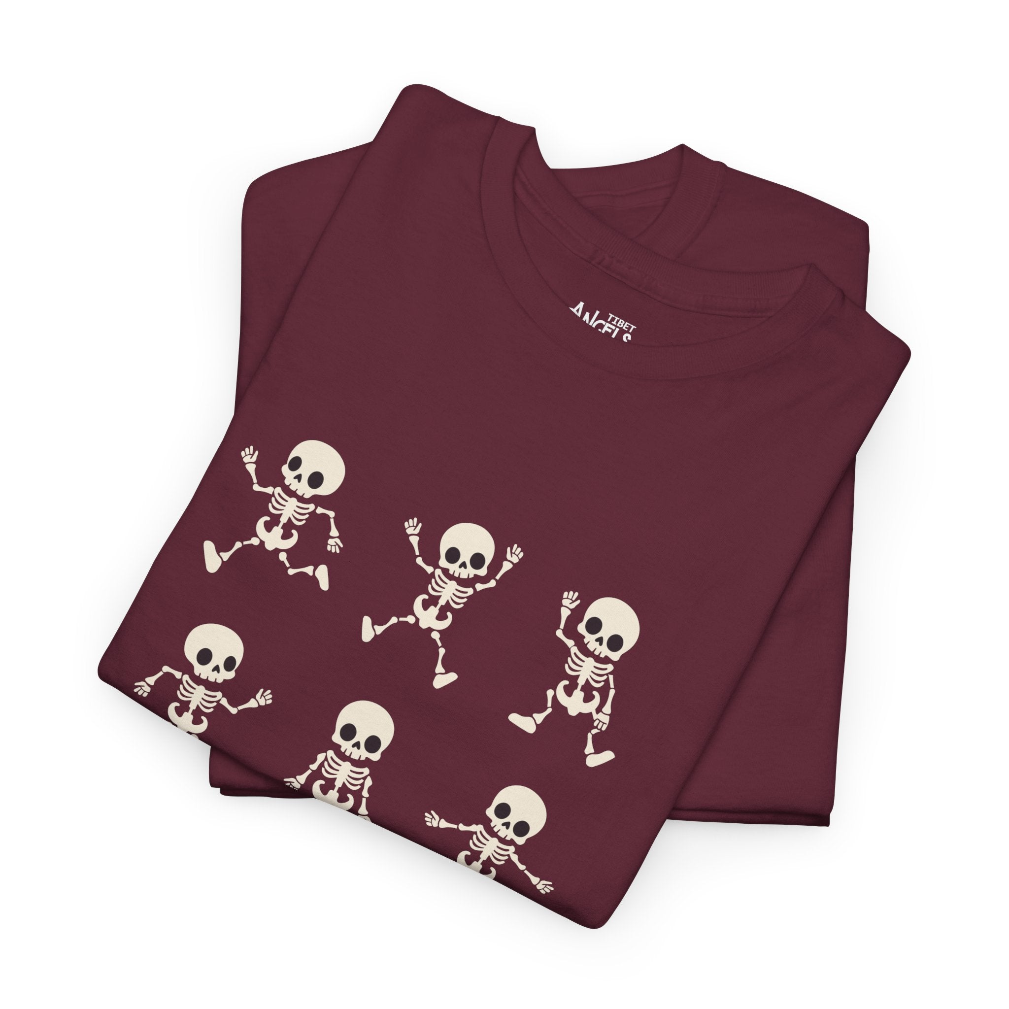 Skeleton Dance Tee — Cute Skull Dance Pattern T-Shirt