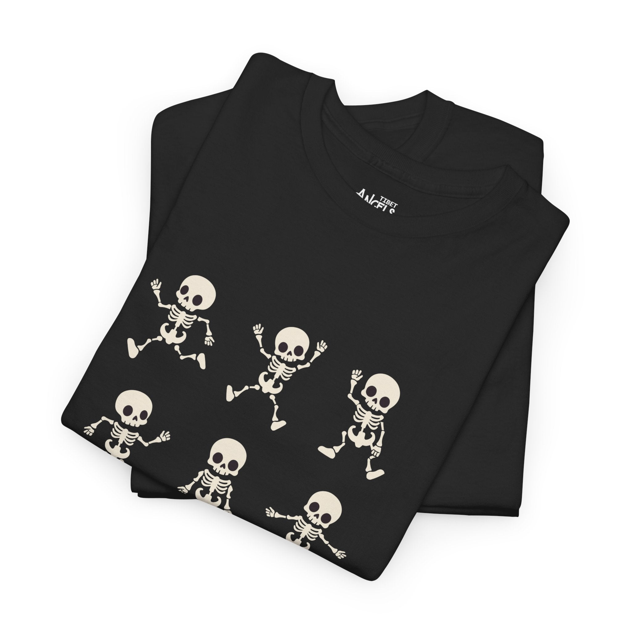 Skeleton Dance Tee — Cute Skull Dance Pattern T-Shirt