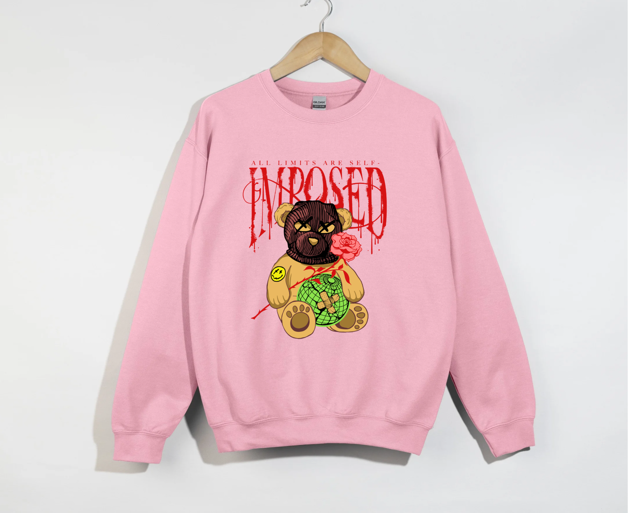 I’m Rosed-Graphic Bear Sweatshirt